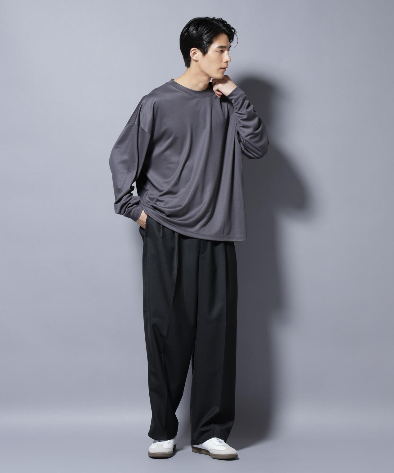 MIYATA×NANO JAPAN MADE キュプラ混 Tシャツ 長袖 6685223204