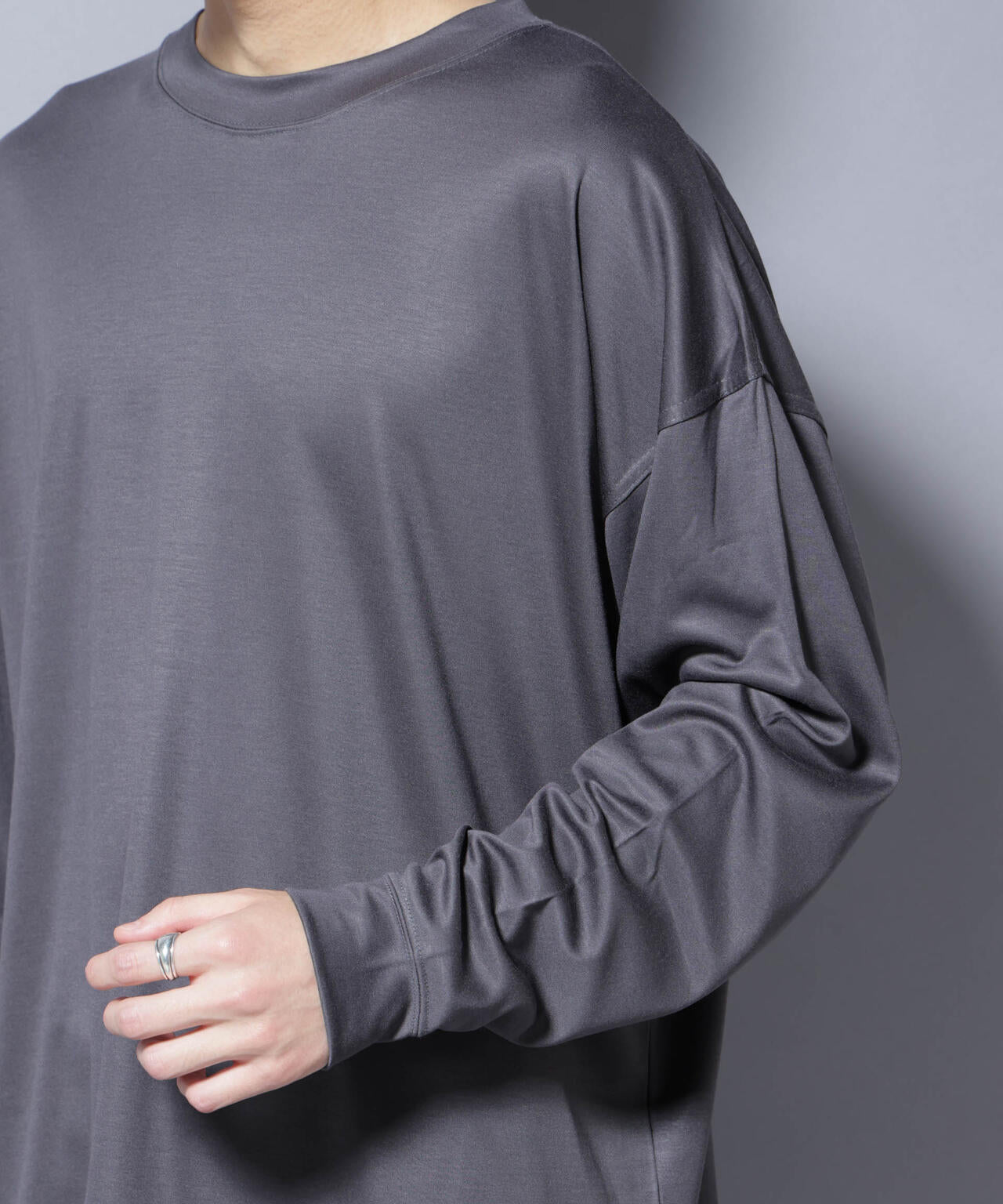 MIYATA×NANO JAPAN MADE キュプラ混 Tシャツ 長袖 6685223204