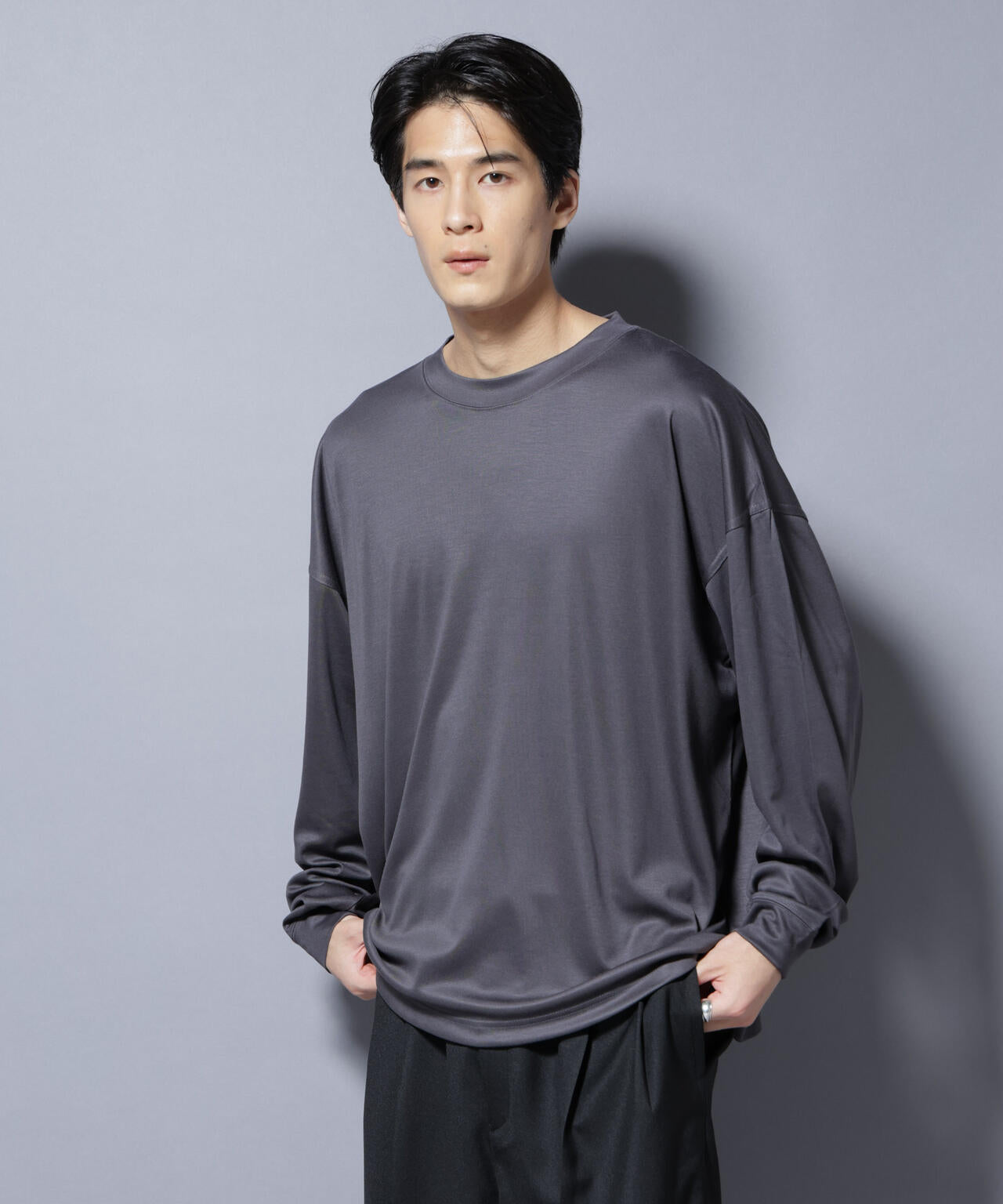 MIYATA×NANO JAPAN MADE キュプラ混 Tシャツ 長袖 6685223204