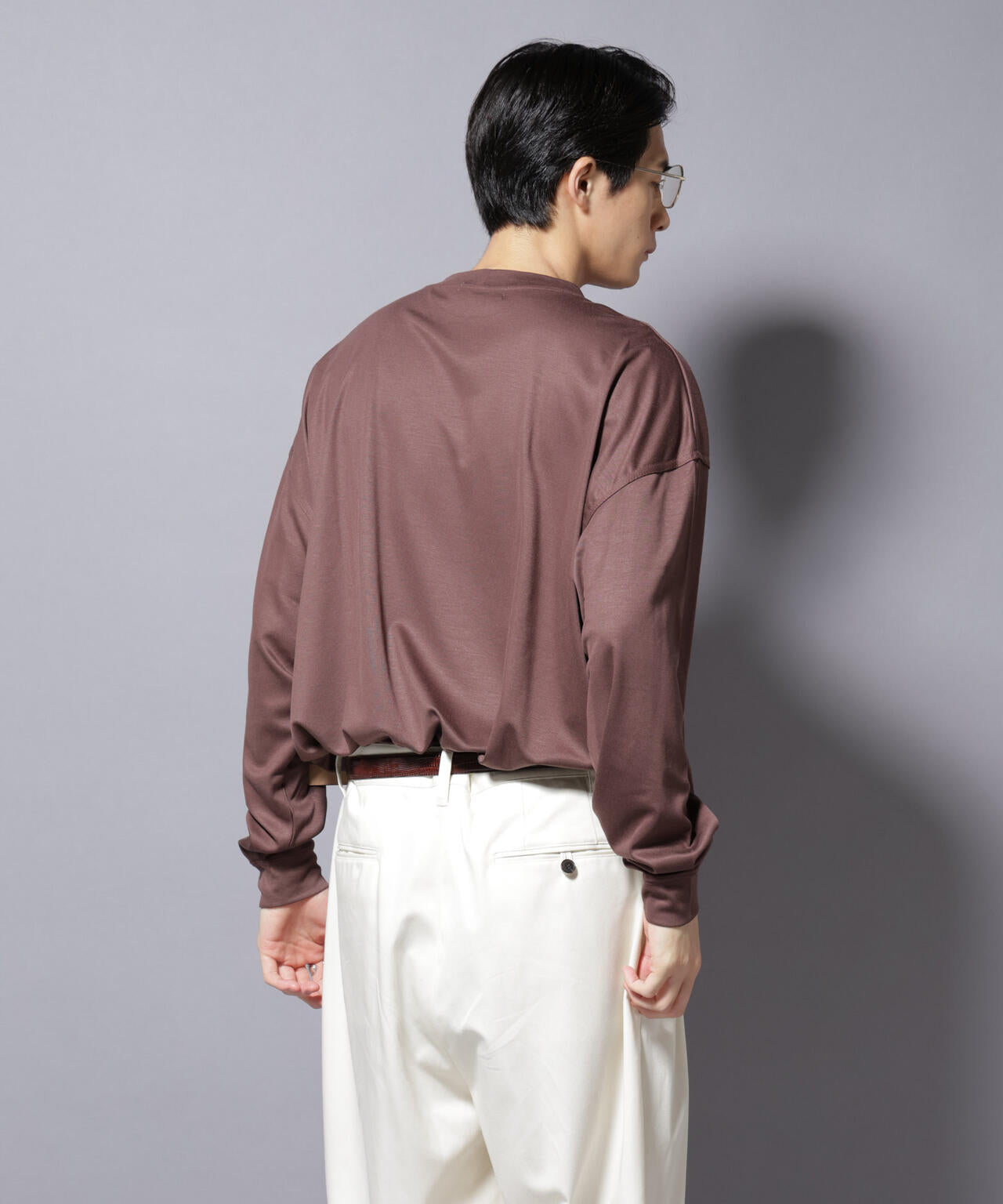 MIYATA×NANO JAPAN MADE キュプラ混 Tシャツ 長袖 6685223204