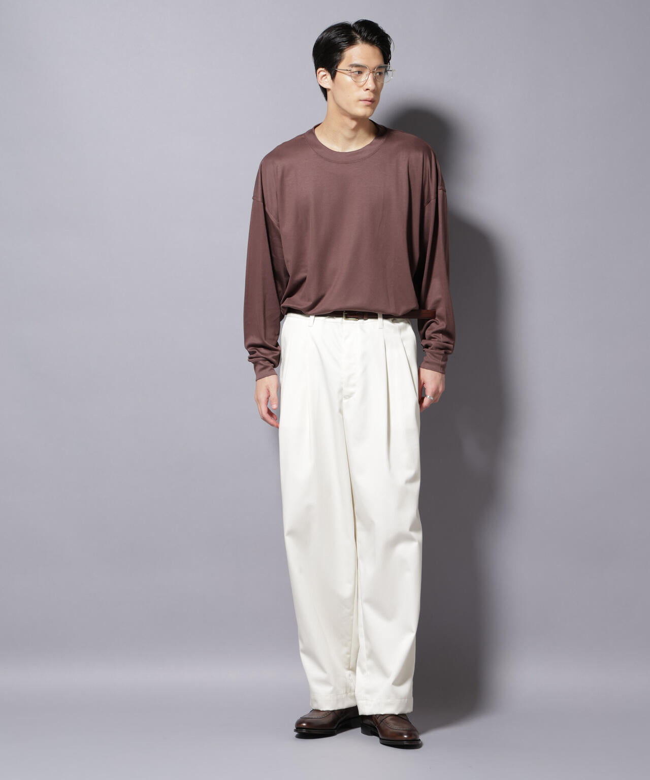 MIYATA×NANO JAPAN MADE キュプラ混 Tシャツ 長袖 6685223204