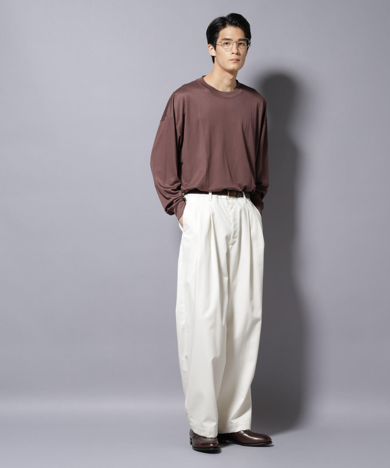 MIYATA×NANO JAPAN MADE キュプラ混 Tシャツ 長袖 6685223204