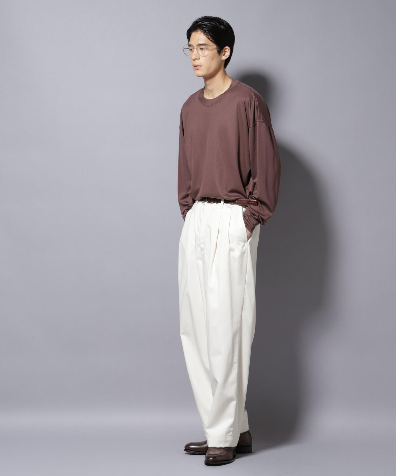 MIYATA×NANO JAPAN MADE キュプラ混 Tシャツ 長袖 6685223204