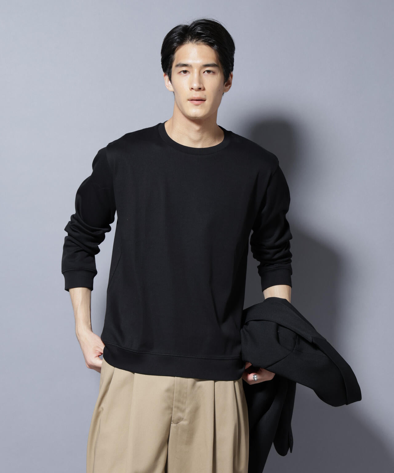 「FORMAL JERSEY」 クルーネックカットソー長袖 6685223205