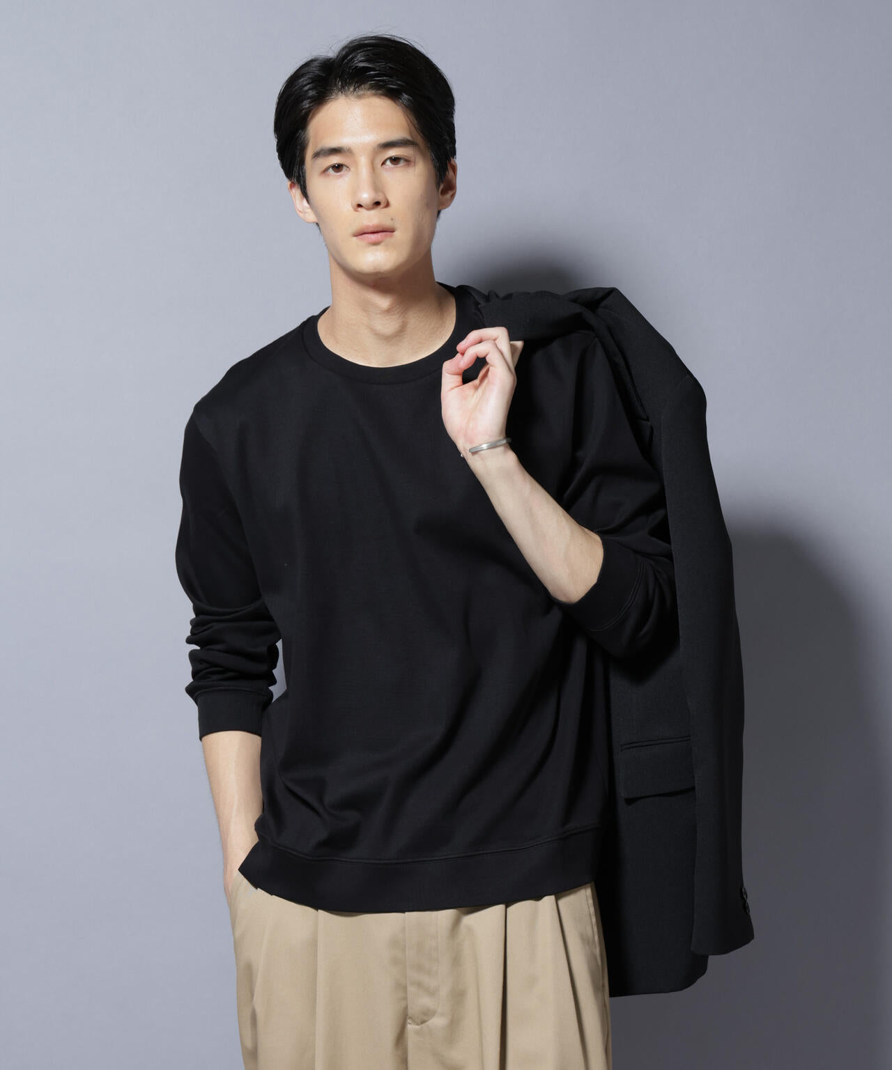 「FORMAL JERSEY」 クルーネックカットソー長袖 6685223205