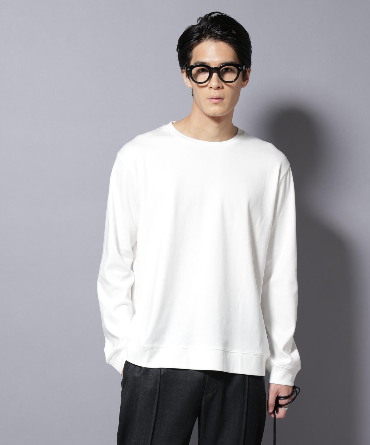 「FORMAL JERSEY」 クルーネックカットソー長袖 6685223205