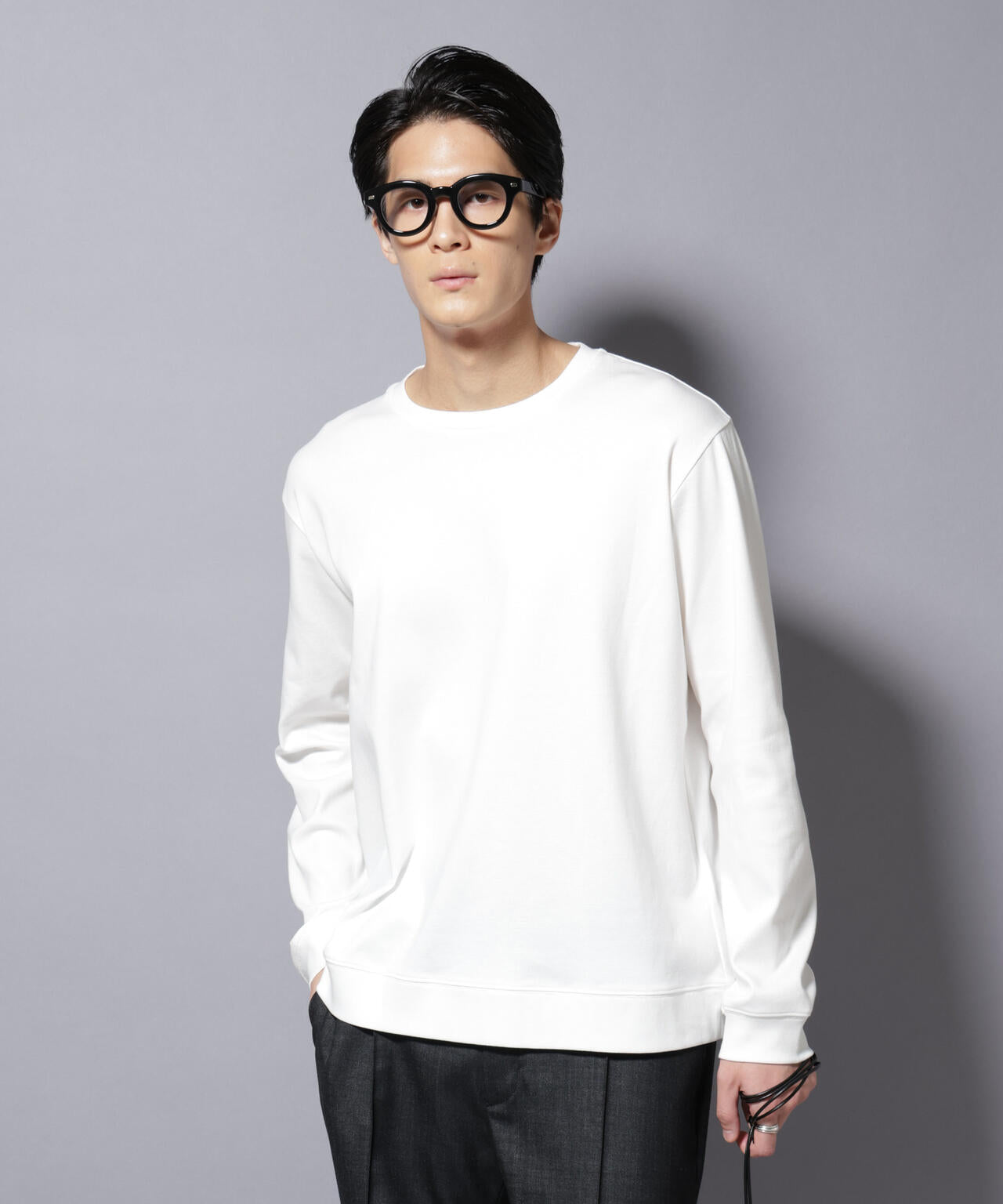 「FORMAL JERSEY」 クルーネックカットソー長袖 6685223205