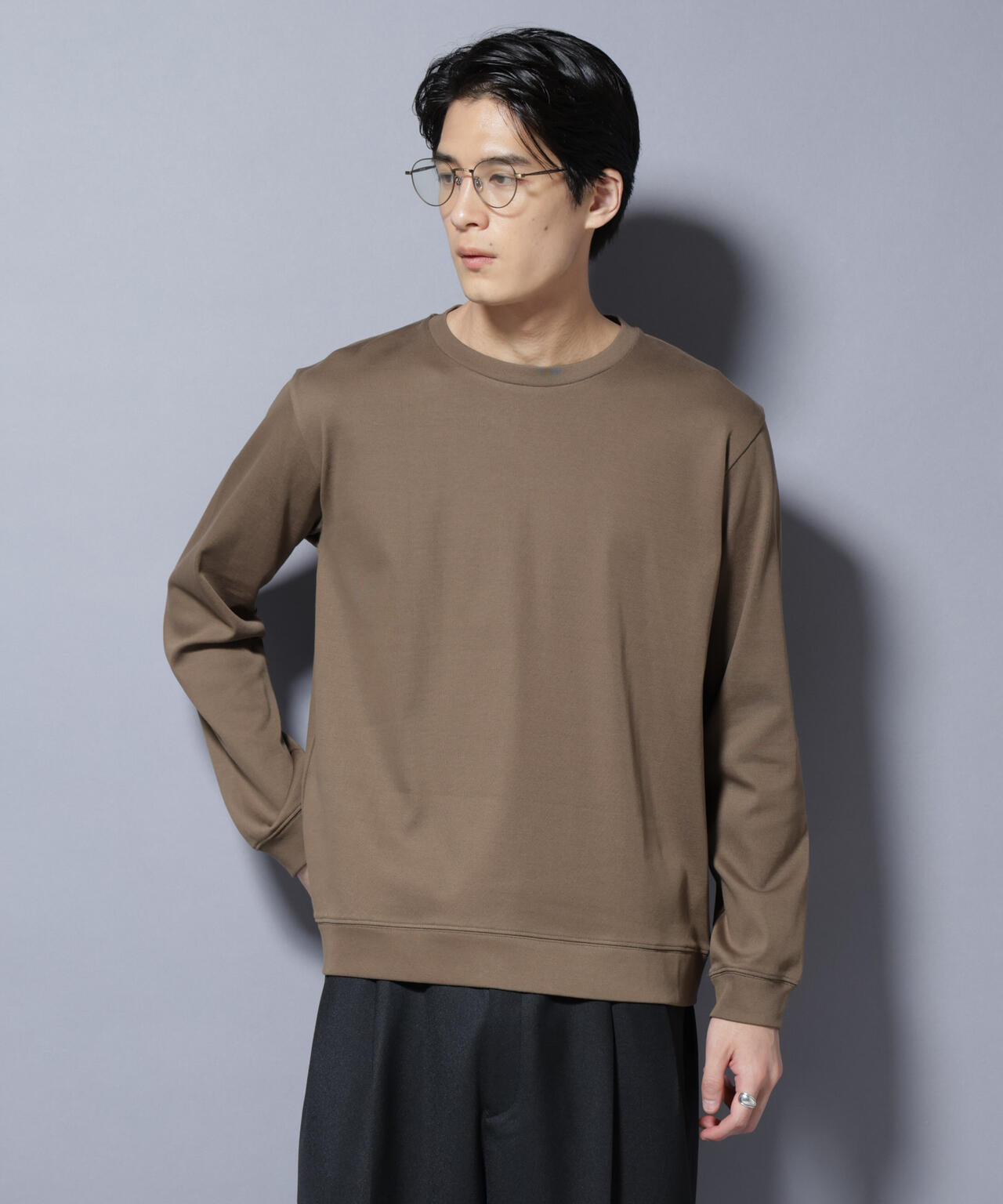「FORMAL JERSEY」 クルーネックカットソー長袖 6685223205