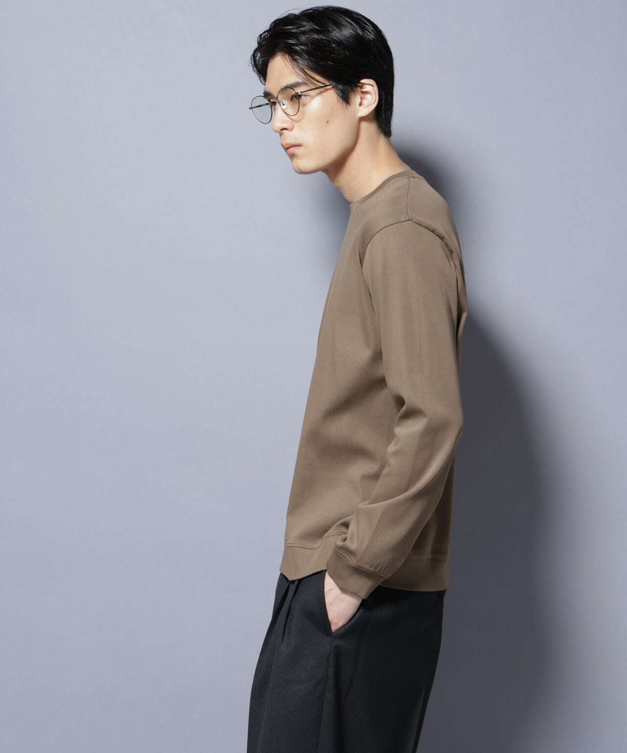 「FORMAL JERSEY」 クルーネックカットソー長袖 6685223205