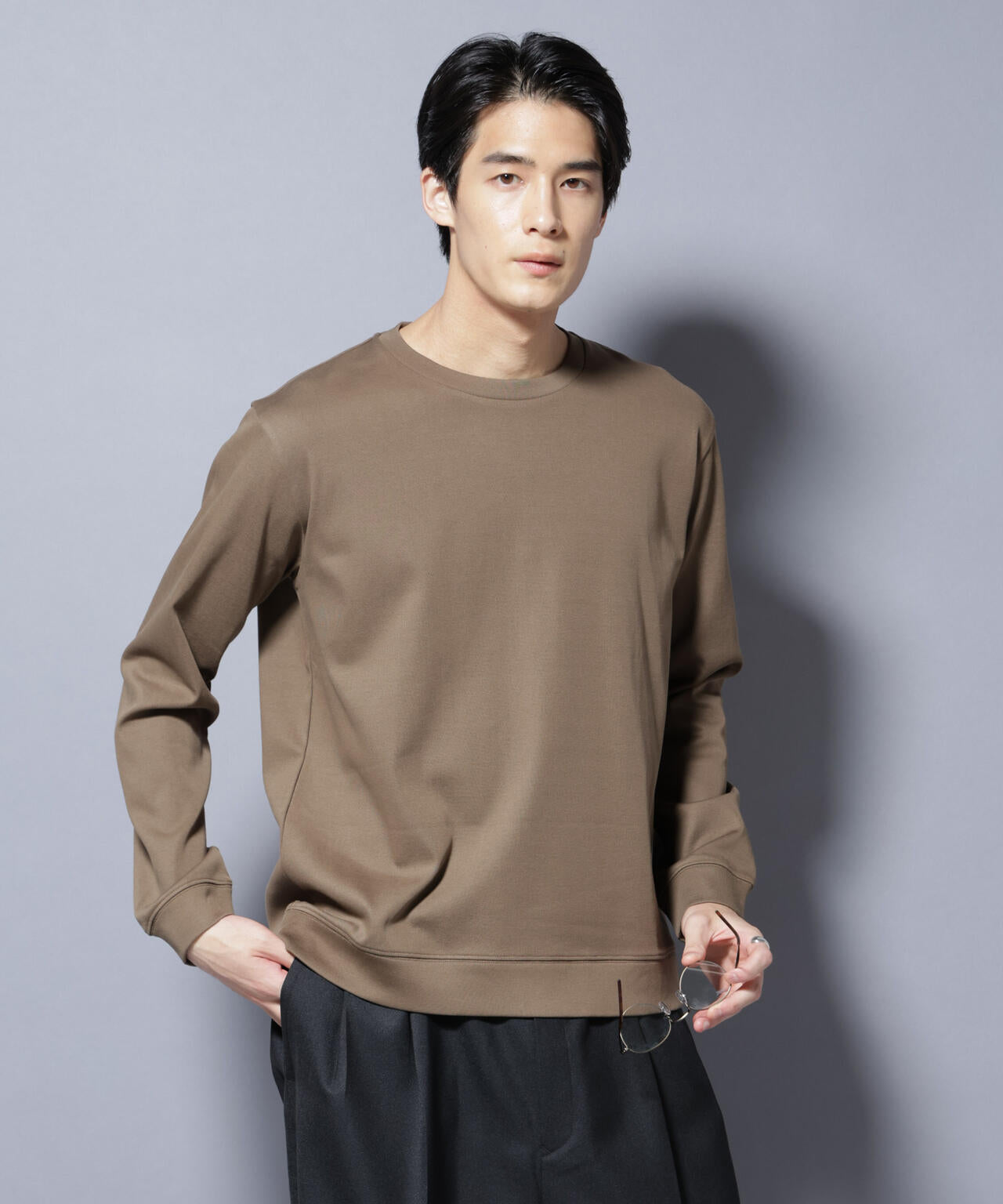 「FORMAL JERSEY」 クルーネックカットソー長袖 6685223205