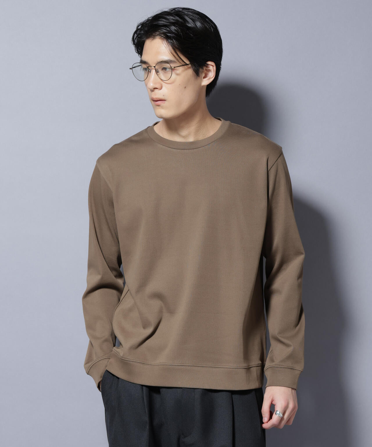 「FORMAL JERSEY」 クルーネックカットソー長袖 6685223205