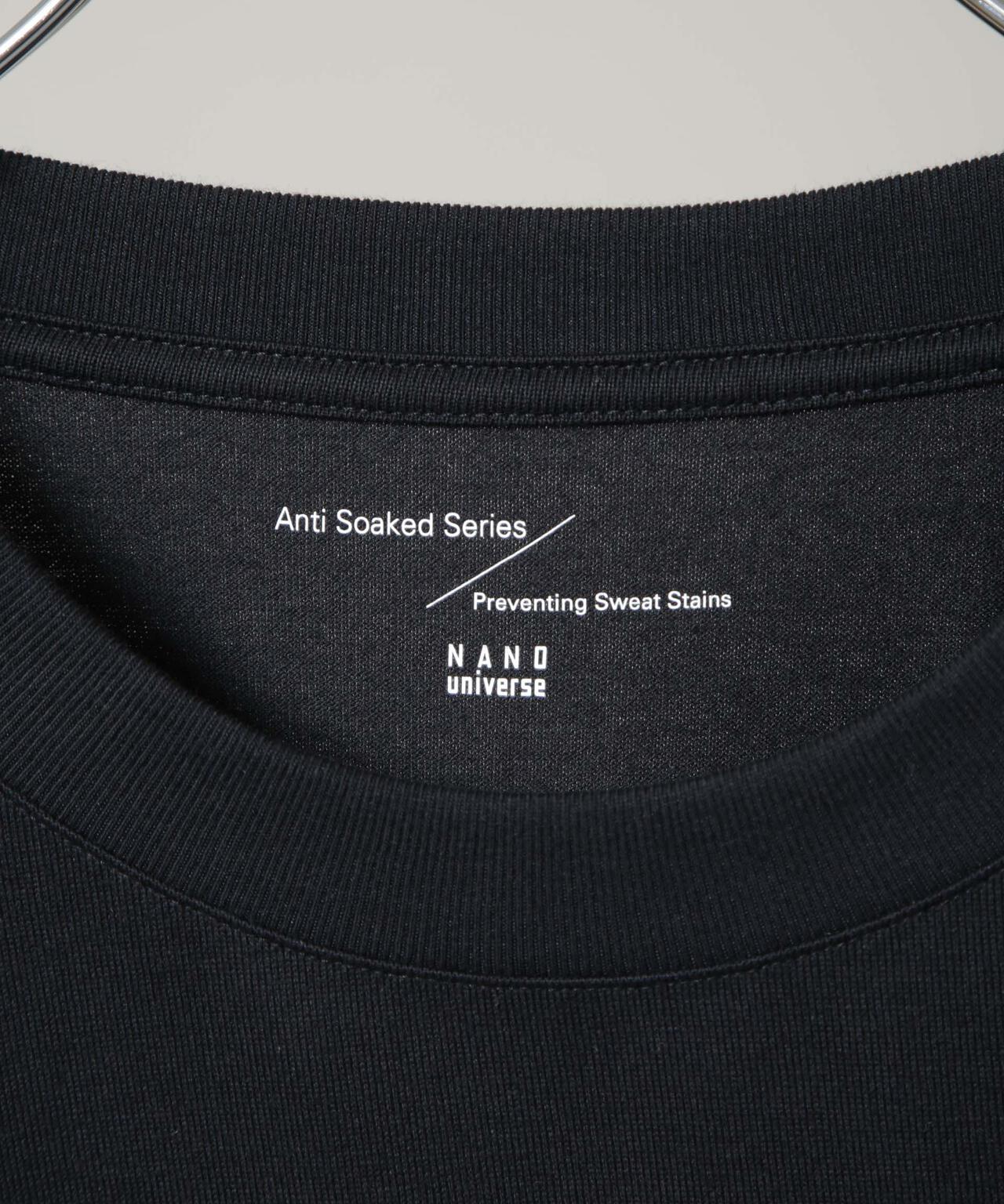 Anti Soaked(R) 汗染み防止 クルーネックワイドTシャツ七分袖 6685223207