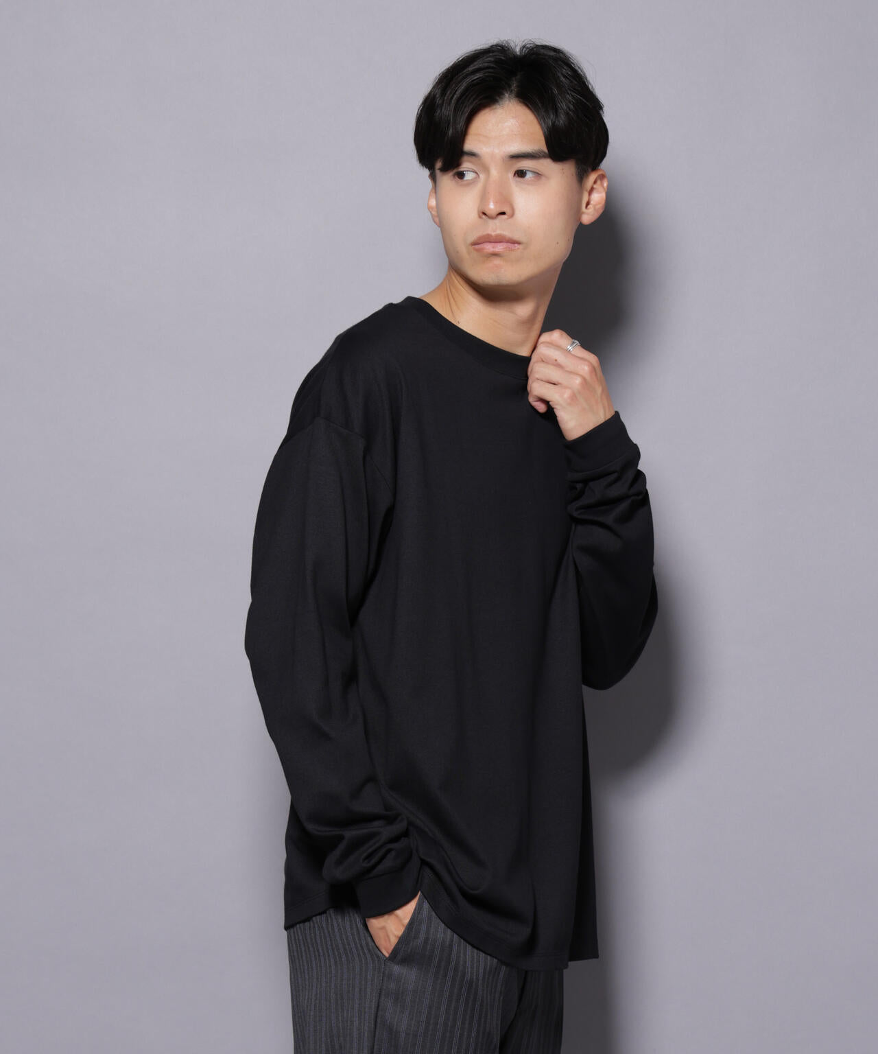 Anti Soaked(R) 汗染み防止 クルーネック ビッグシルエット Tシャツ 6685223208