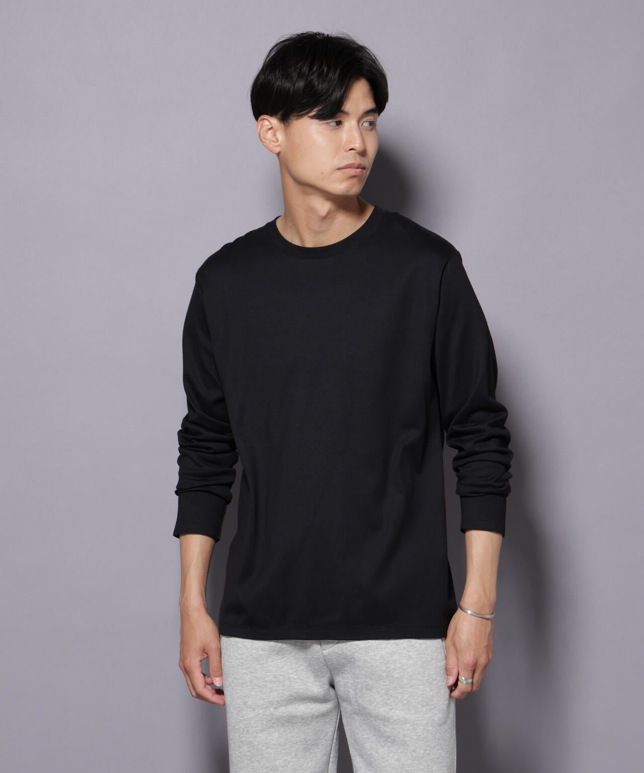 Anti Soaked(R)汗染み防止 クルーネックTシャツ 長袖 6685223209