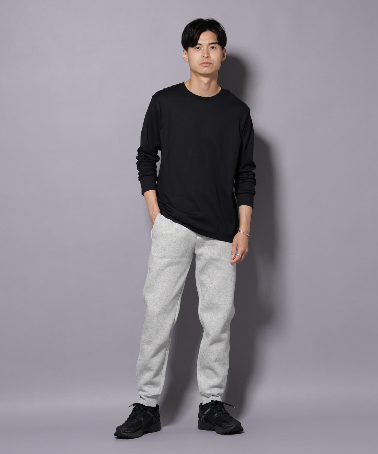 Anti Soaked(R)汗染み防止 クルーネックTシャツ 長袖 6685223209