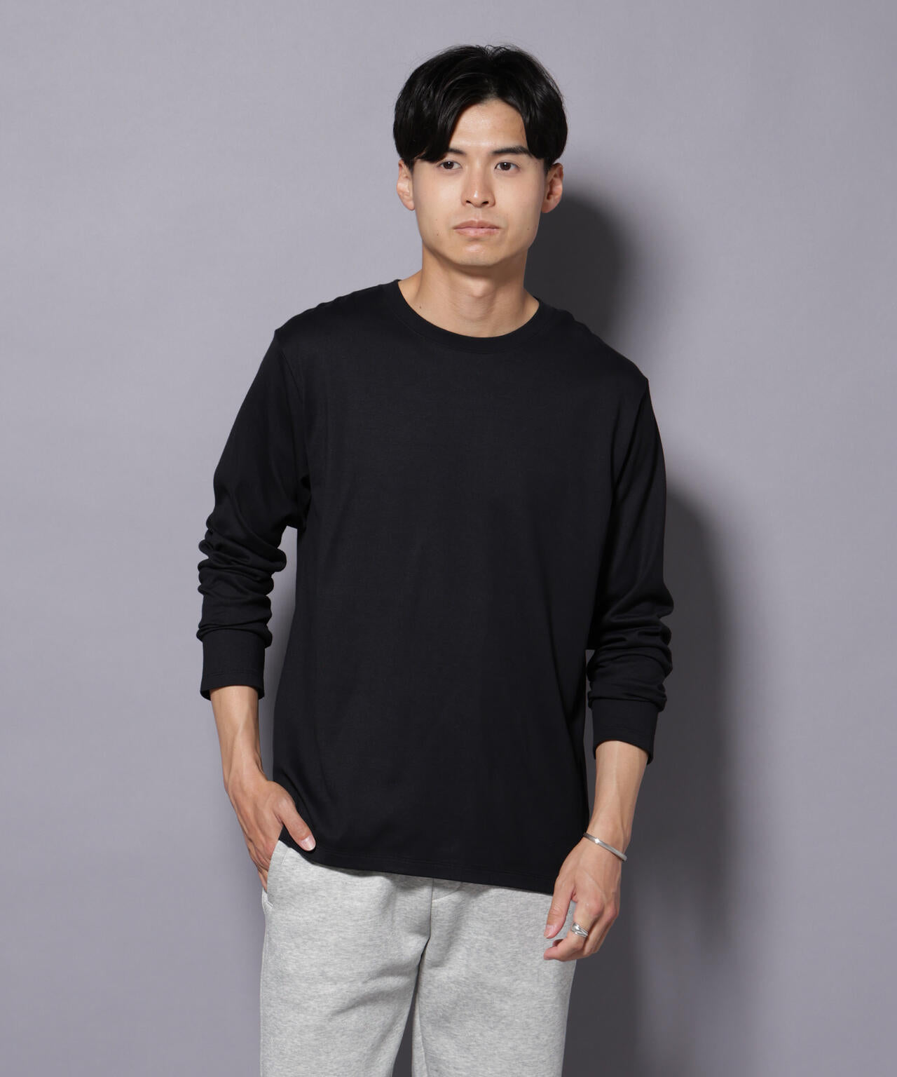 Anti Soaked(R)汗染み防止 クルーネックTシャツ 長袖 6685223209