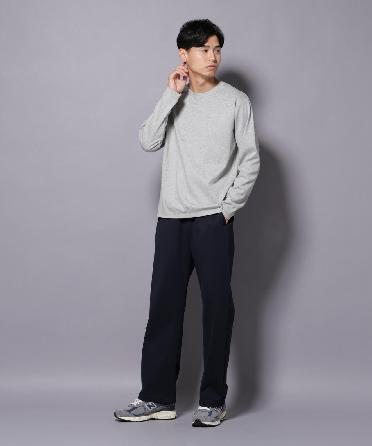 Anti Soaked(R)汗染み防止 クルーネックTシャツ 長袖 6685223209