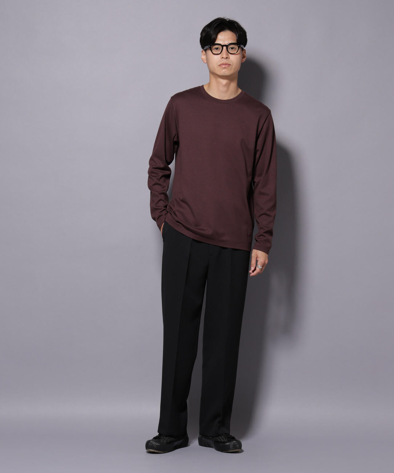 Anti Soaked(R)汗染み防止 クルーネックTシャツ 長袖 6685223209