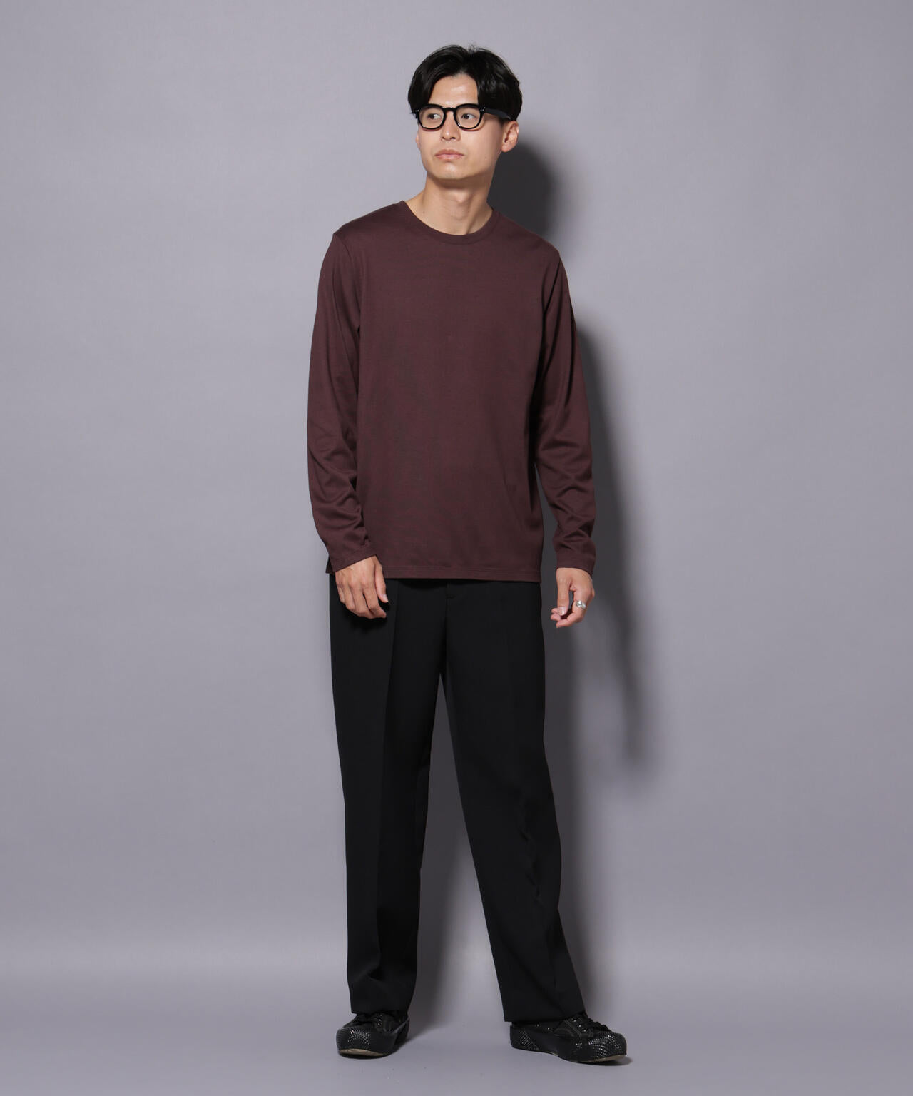 Anti Soaked(R)汗染み防止 クルーネックTシャツ 長袖 6685223209