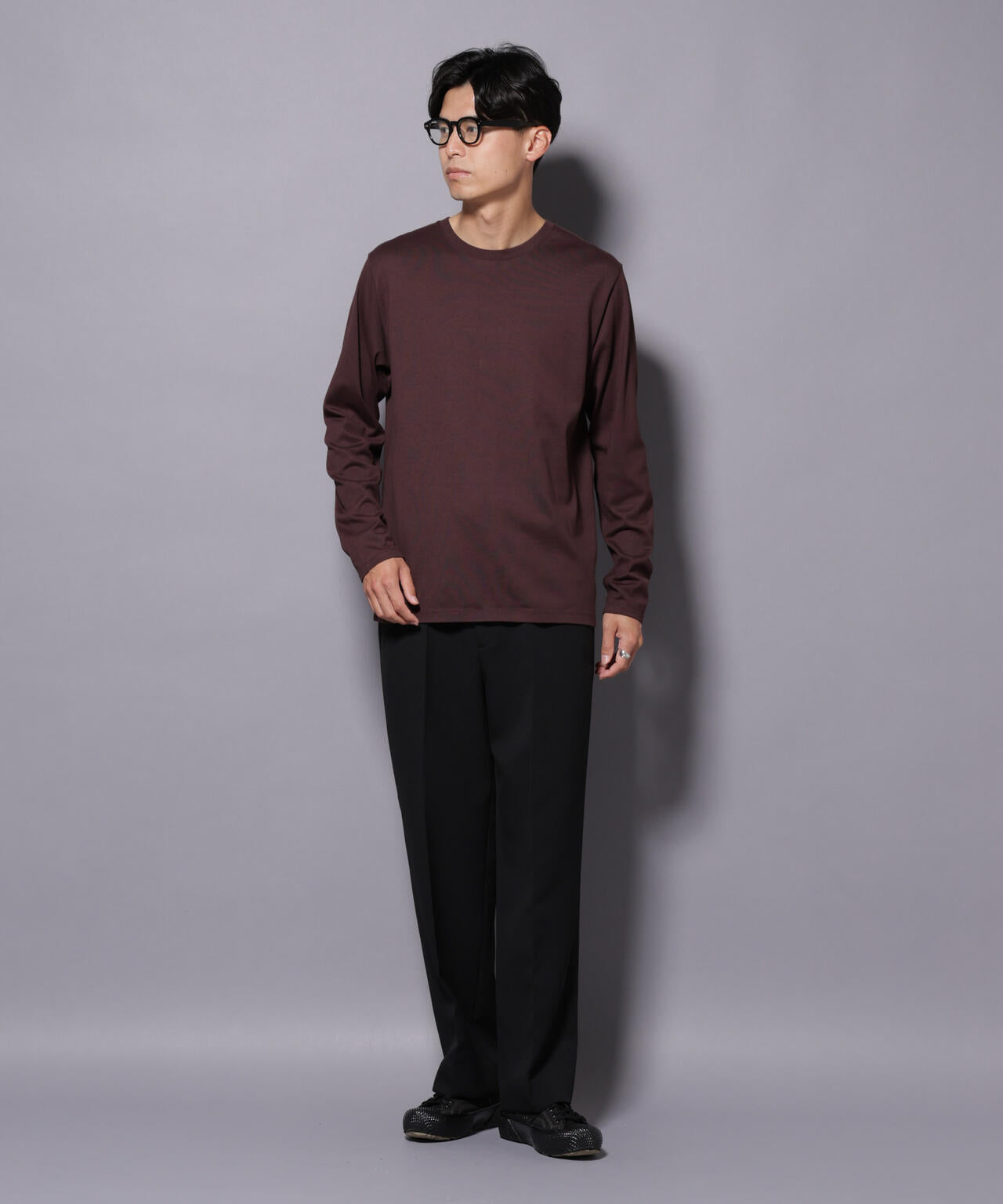 Anti Soaked(R)汗染み防止 クルーネックTシャツ 長袖 6685223209