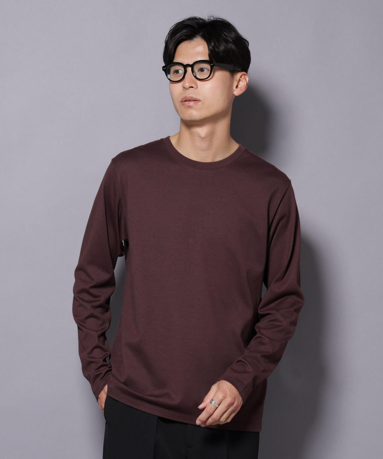 Anti Soaked(R)汗染み防止 クルーネックTシャツ 長袖 6685223209