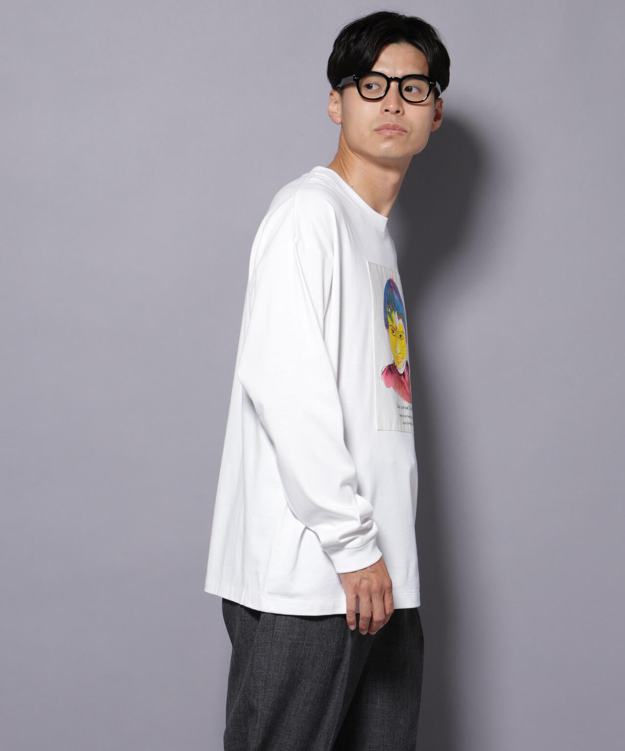 Anti Soaked(R)×SUNCHAIポートレート汗染み防止 Tシャツ長袖 6685223210