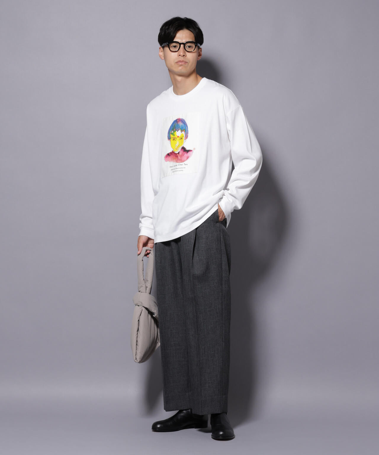 Anti Soaked(R)×SUNCHAIポートレート汗染み防止 Tシャツ長袖 6685223210