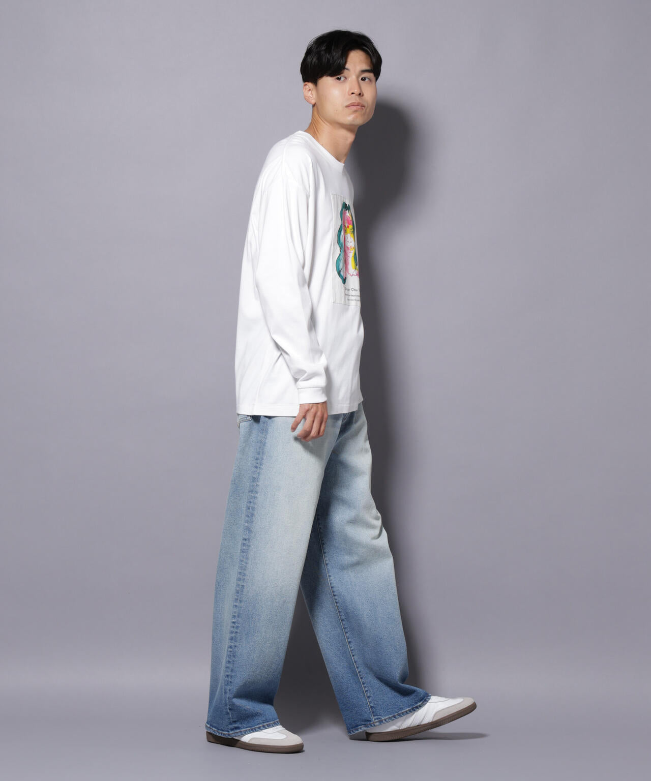 Anti Soaked(R)×SUNCHAIポートレート汗染み防止 Tシャツ長袖 6685223210