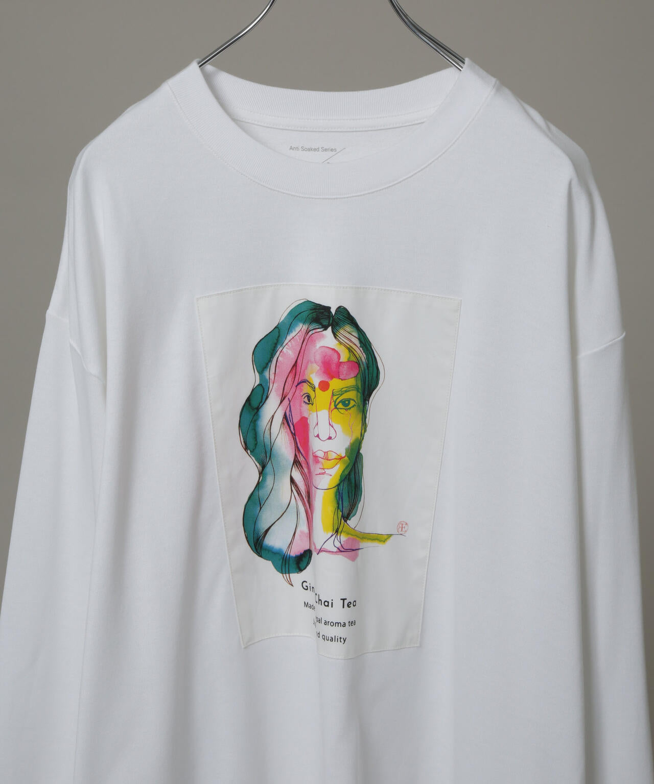 Anti Soaked(R)×SUNCHAIポートレート汗染み防止 Tシャツ長袖 6685223210