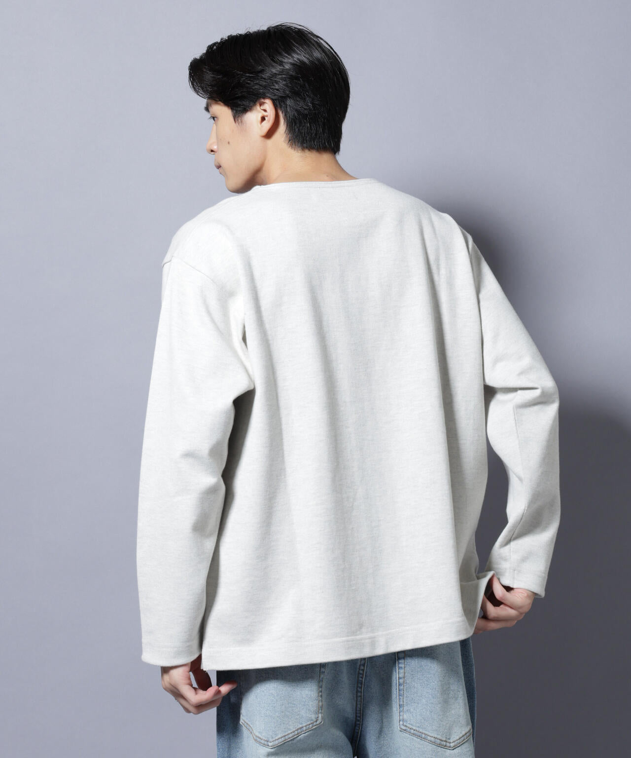 天竺ヘビーコットンボートネックTシャツ 長袖 6685223212
