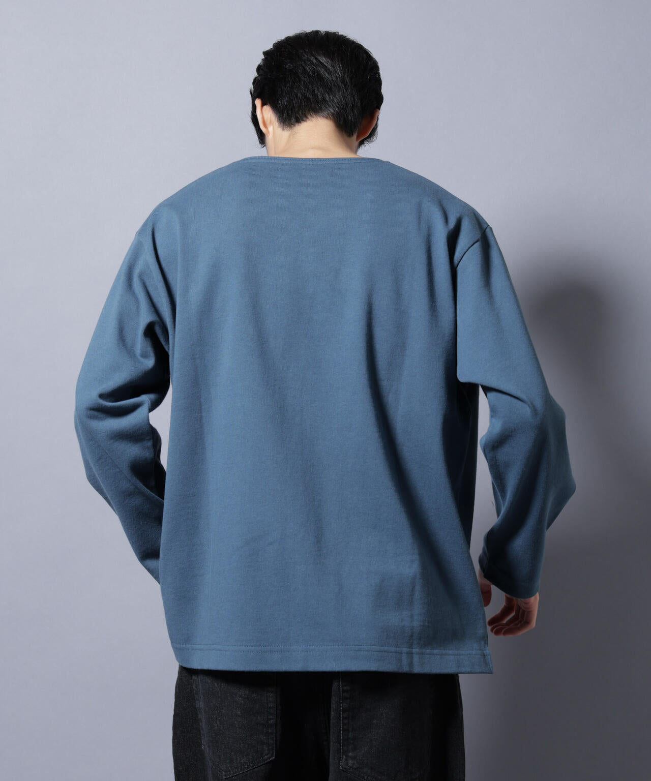 天竺ヘビーコットンボートネックTシャツ 長袖 6685223212