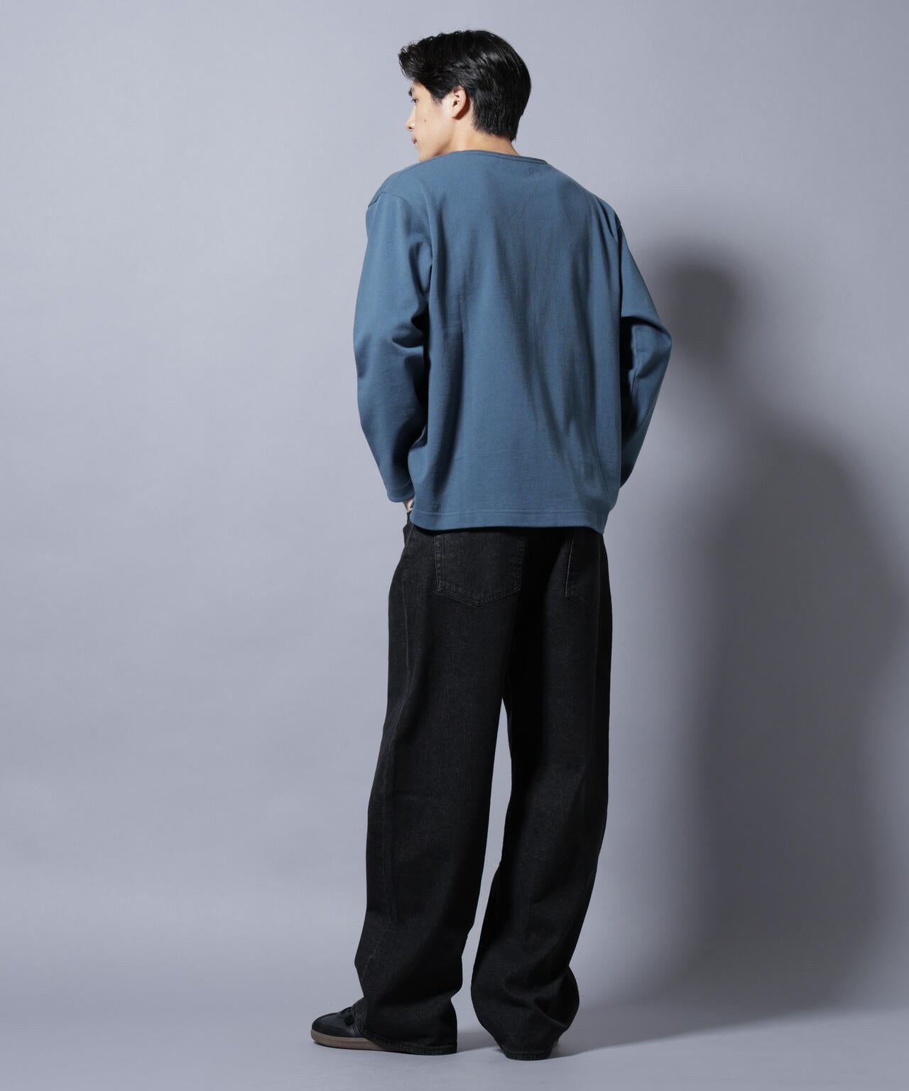 天竺ヘビーコットンボートネックTシャツ 長袖 6685223212