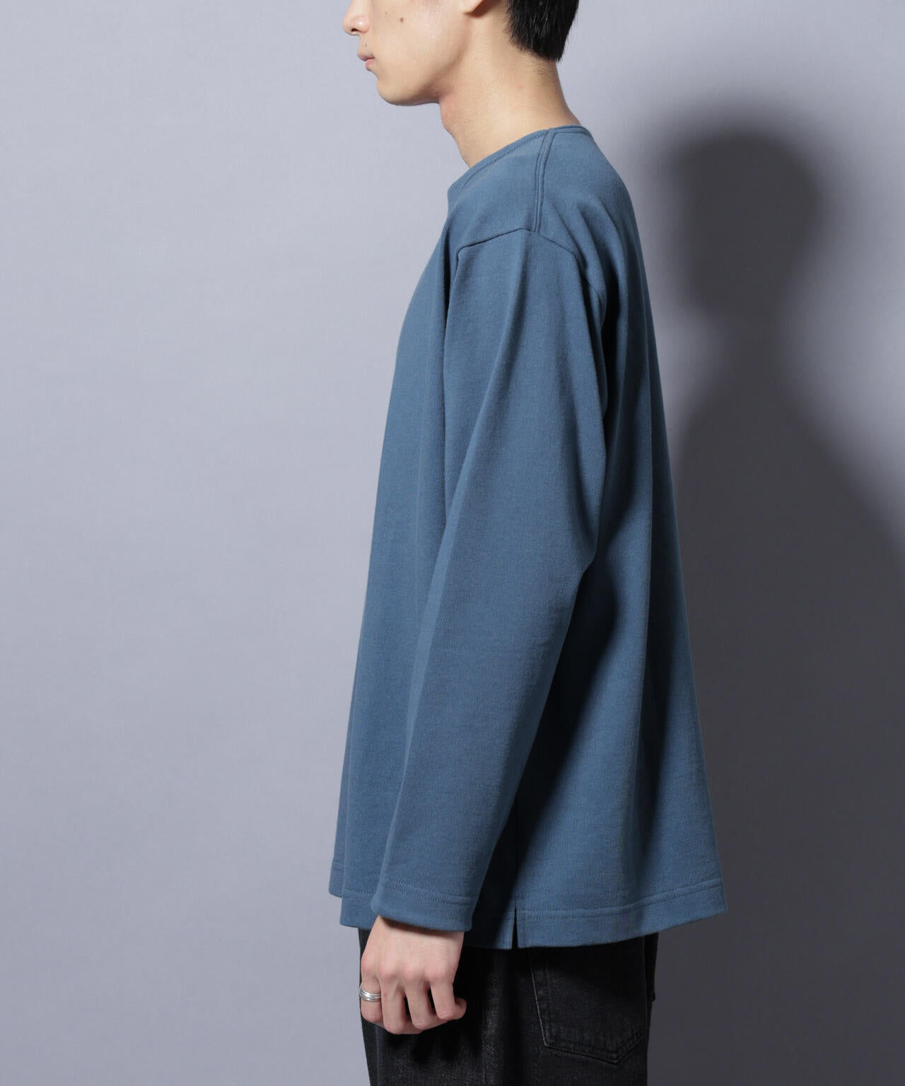 天竺ヘビーコットンボートネックTシャツ 長袖 6685223212