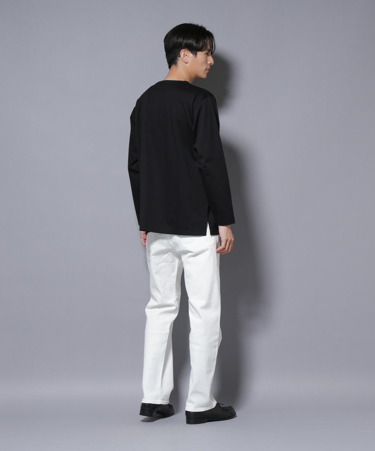 「NJ/CLUB」モクロディ ボートネック サイドスリットTシャツ 6685223214