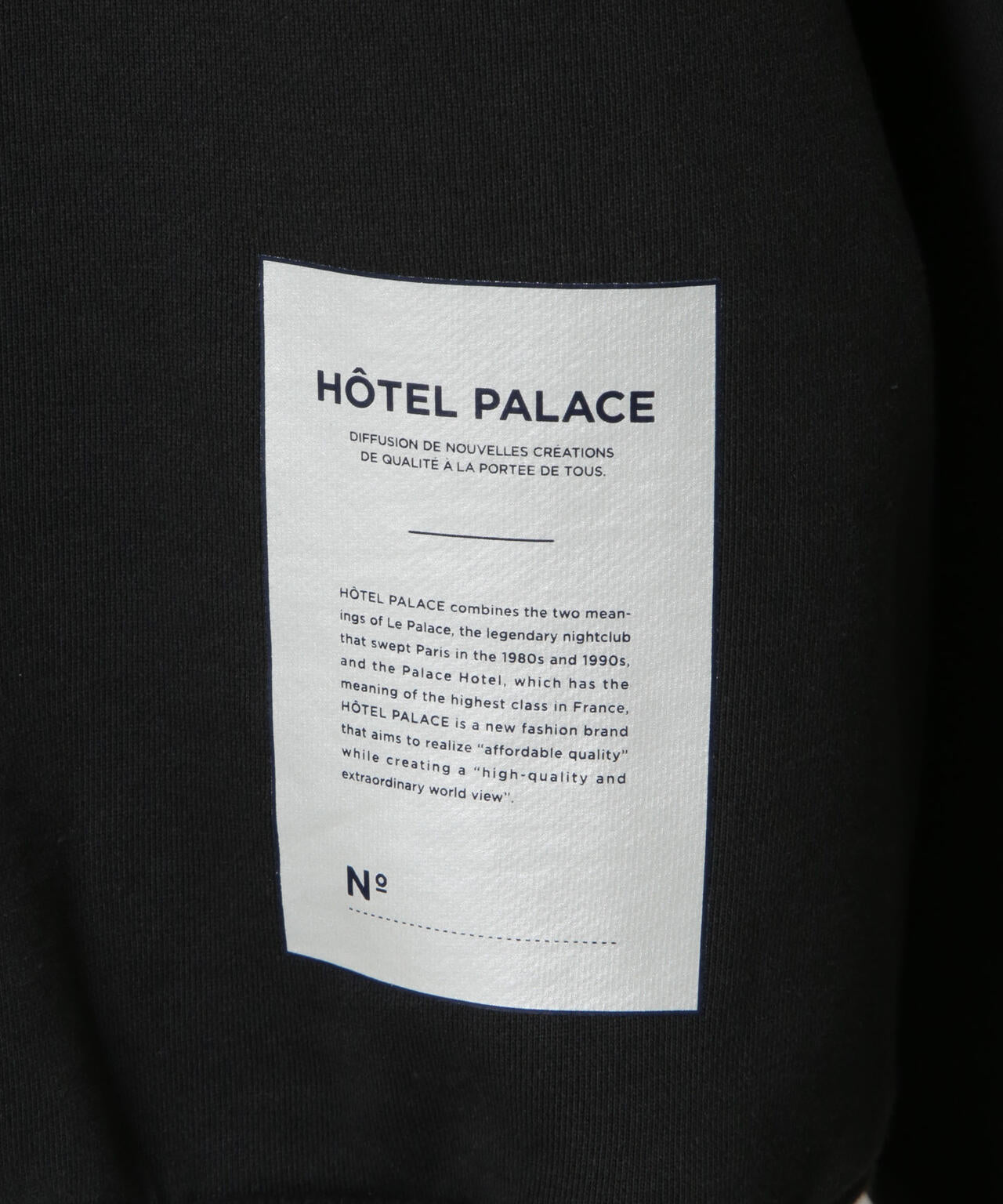 「HOTEL PALACE」 スキッパーロゴスウェット 6685223216