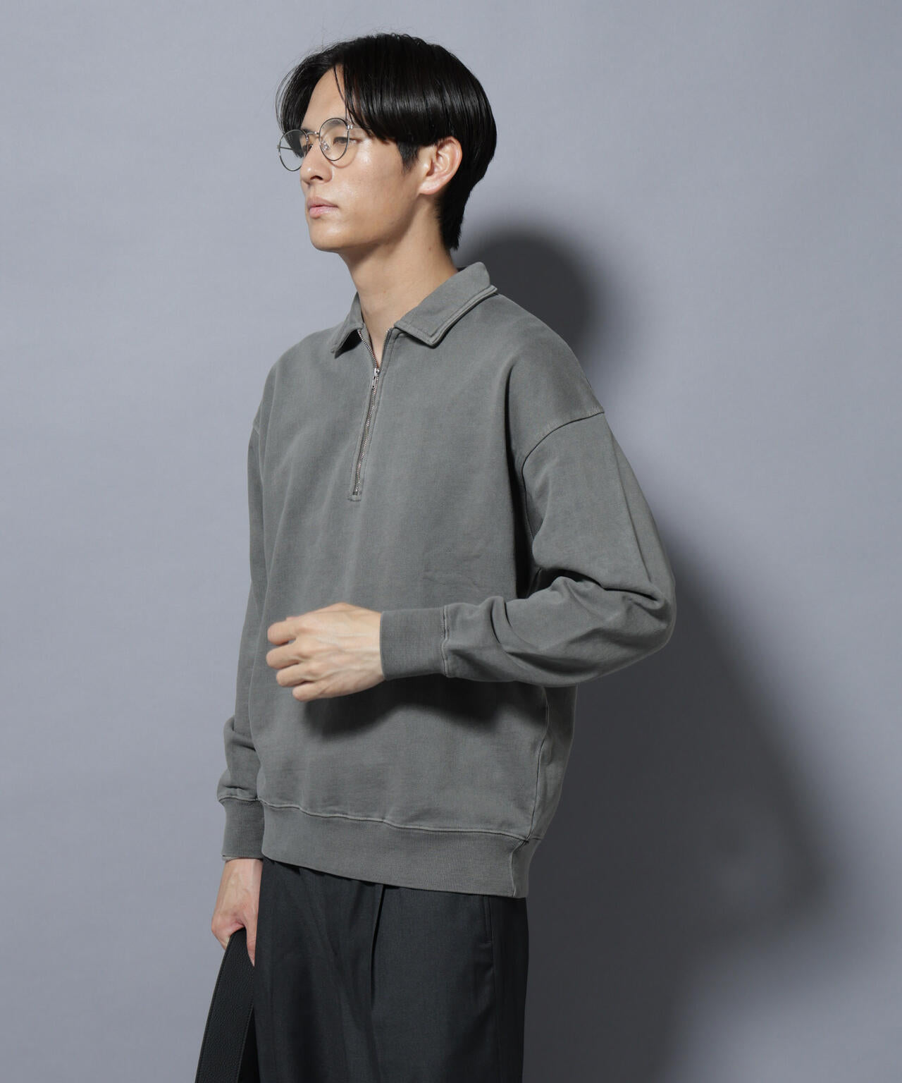 ヴィンテージライク ハーフZIPスウェット 6685223228