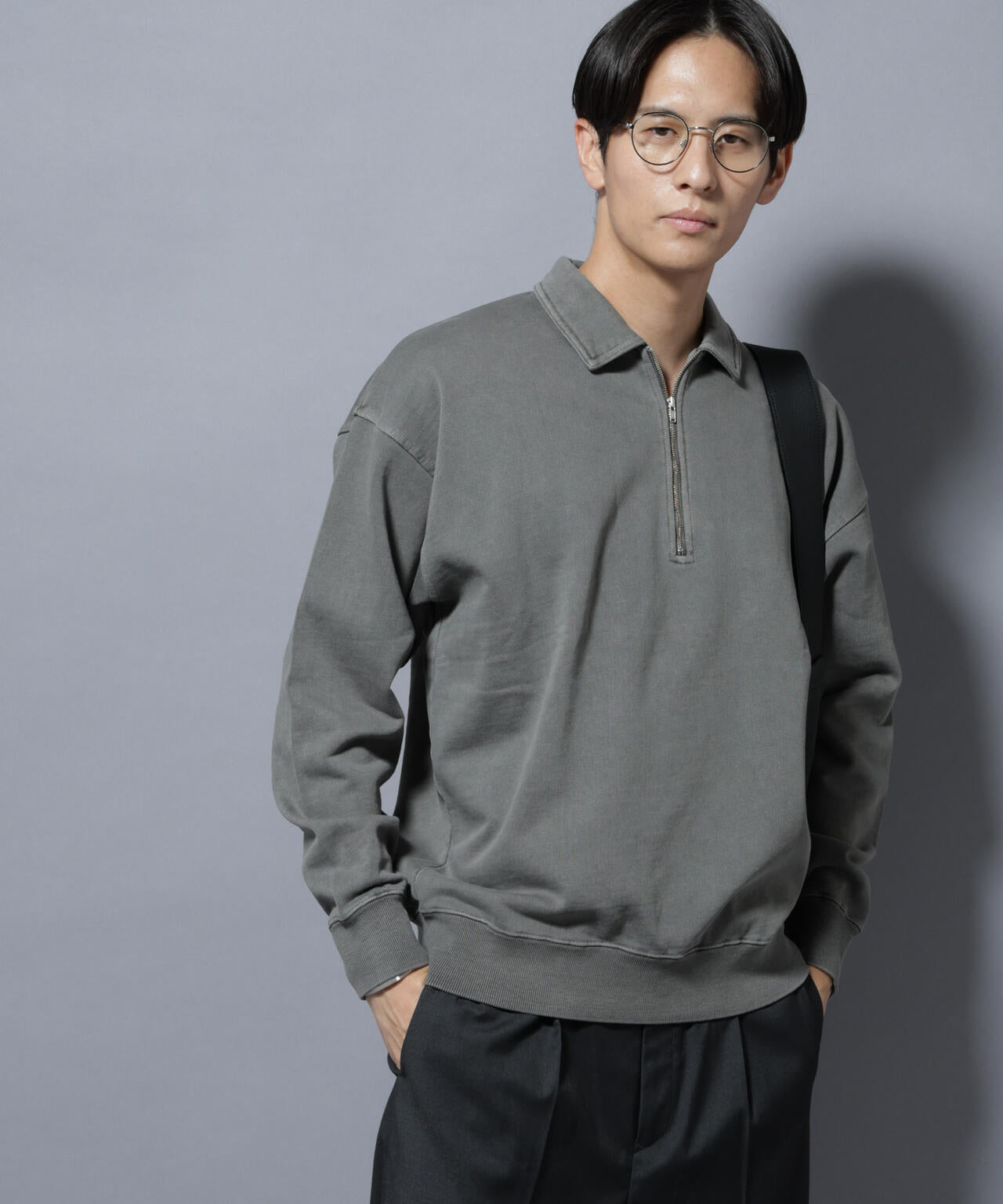 ヴィンテージライク ハーフZIPスウェット 6685223228