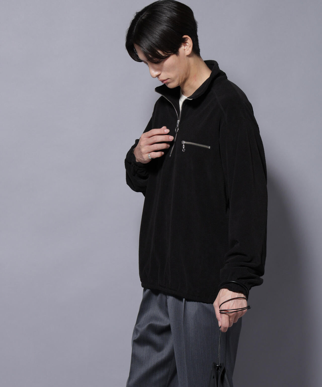 モールJQDコーデュロイハーフジッププルオーバー 6685223230