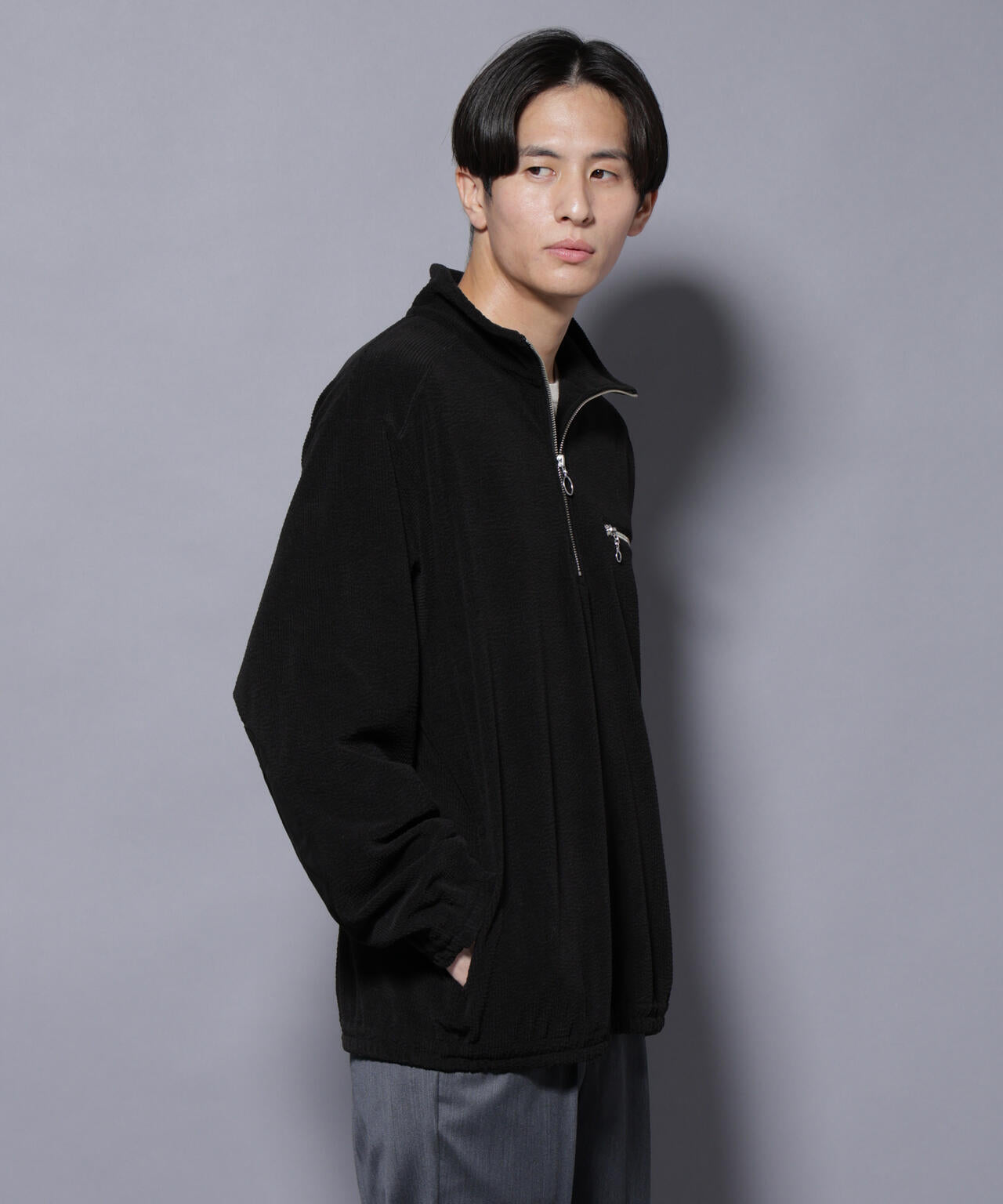 モールJQDコーデュロイハーフジッププルオーバー 6685223230