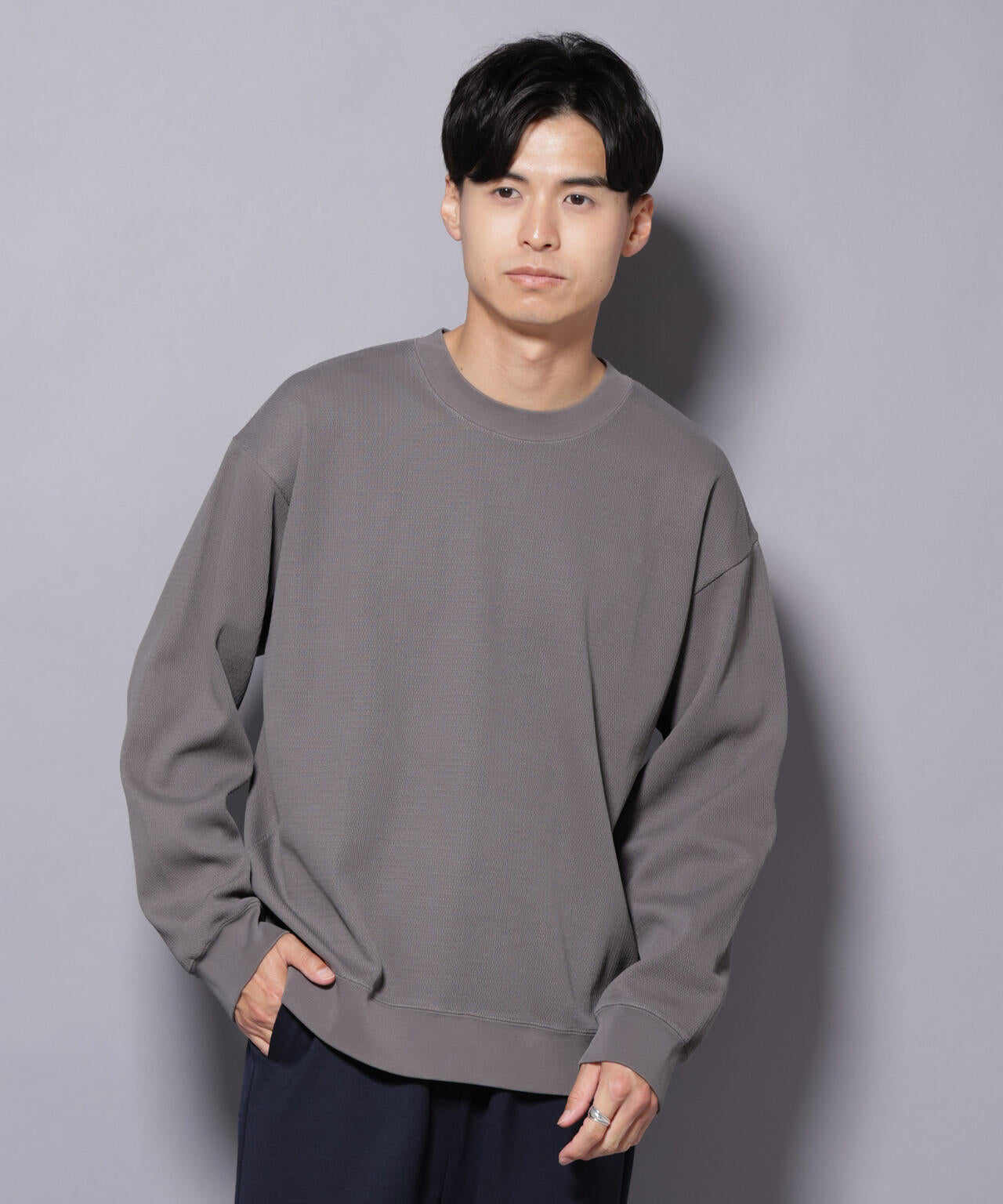 コットンガーメントダイサーマルクルーネックプルオーバー 6685223240