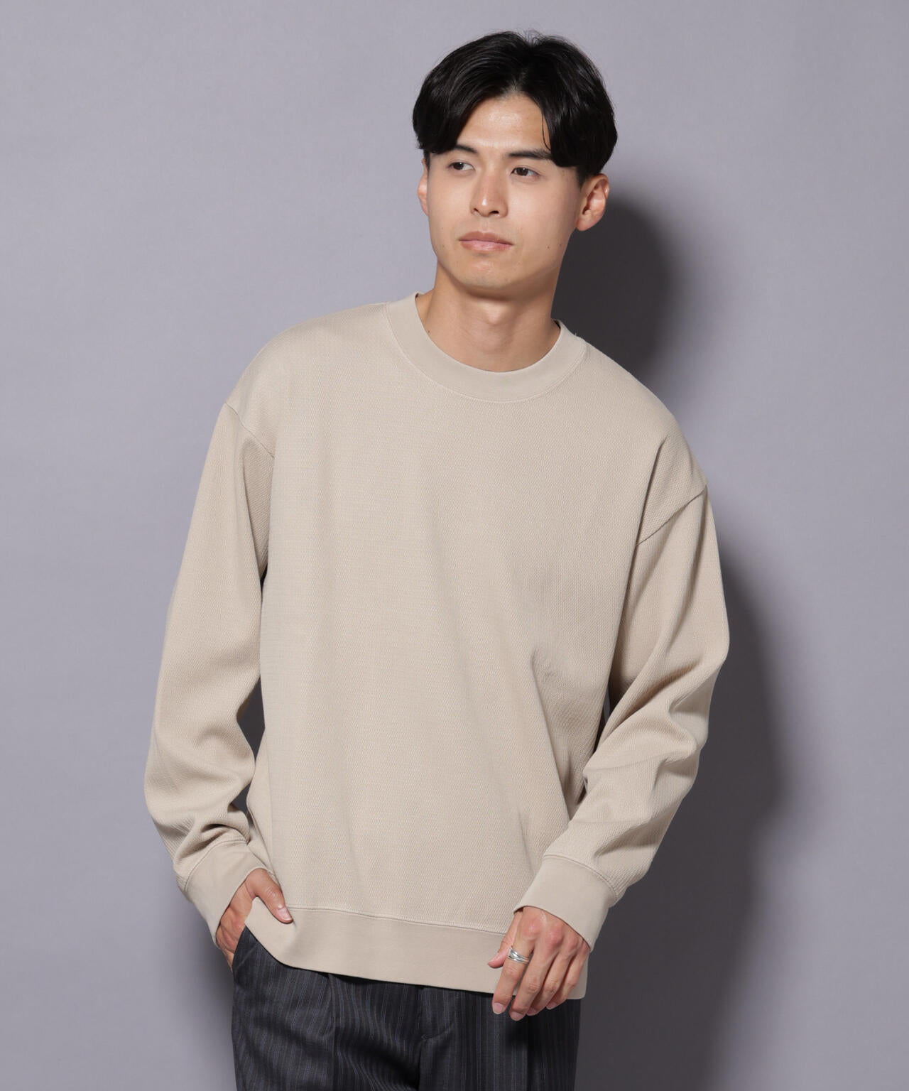 コットンガーメントダイサーマルクルーネックプルオーバー 6685223240