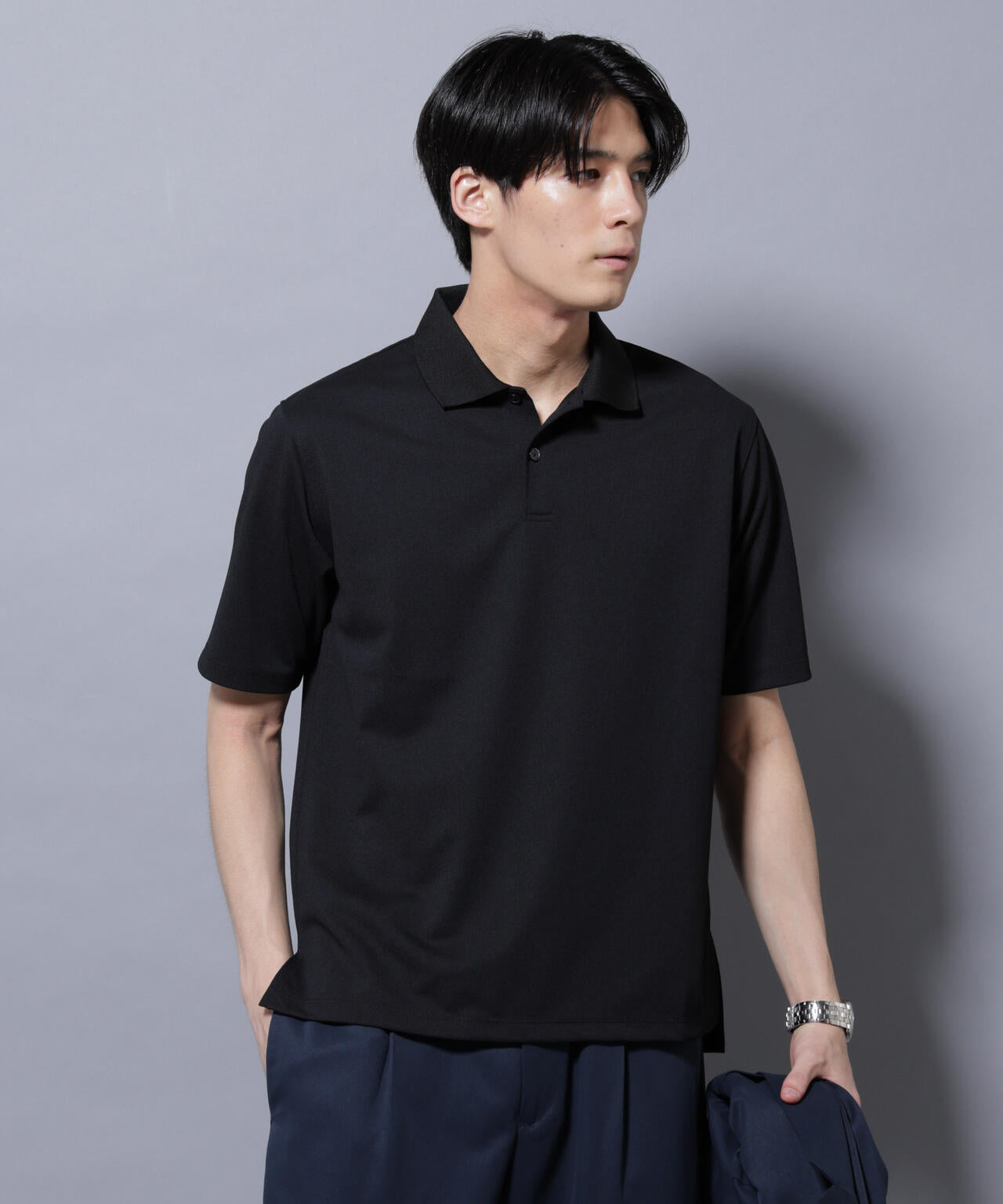 「N POLO」 AERO FREEZE 鹿の子ポロシャツ 6685224207