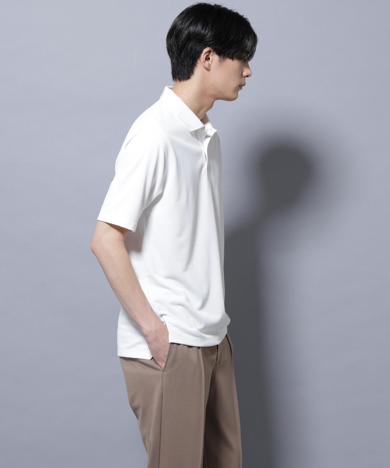 「N POLO」 AERO FREEZE 鹿の子ポロシャツ 6685224207