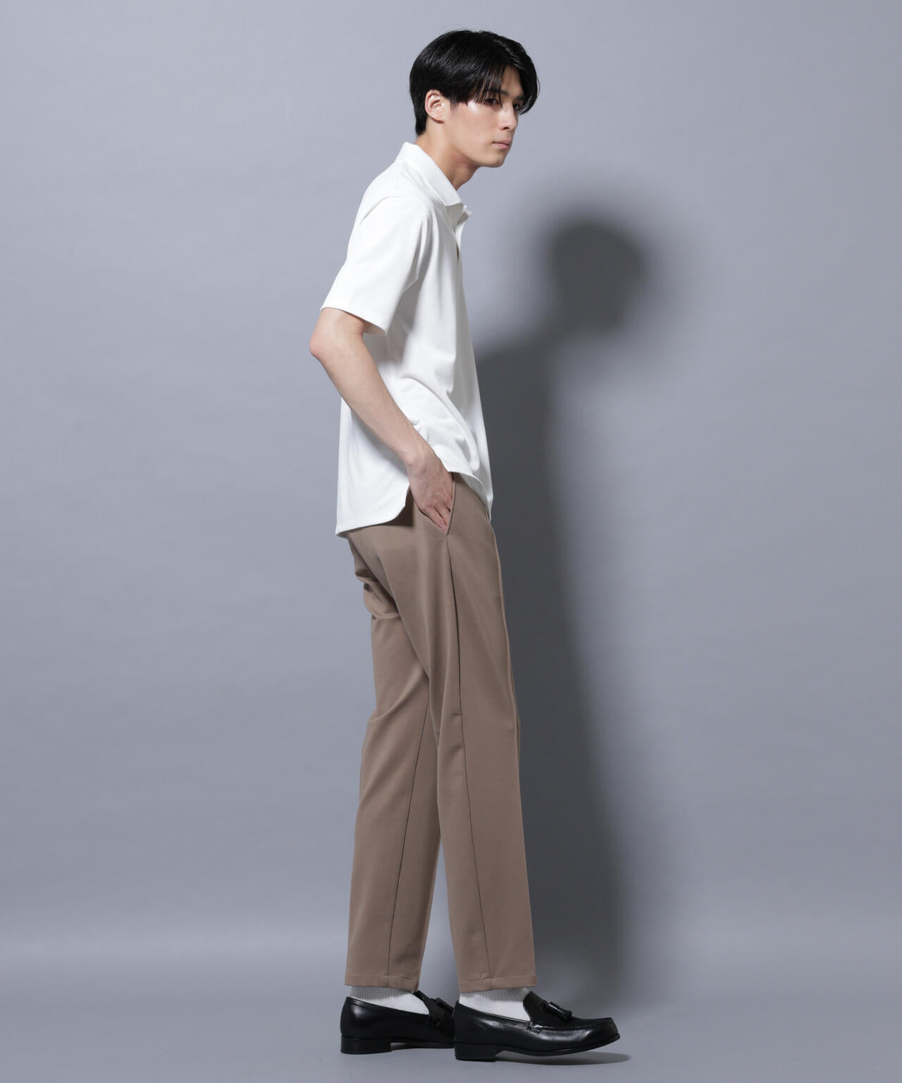 「N POLO」 AERO FREEZE 鹿の子ポロシャツ 6685224207