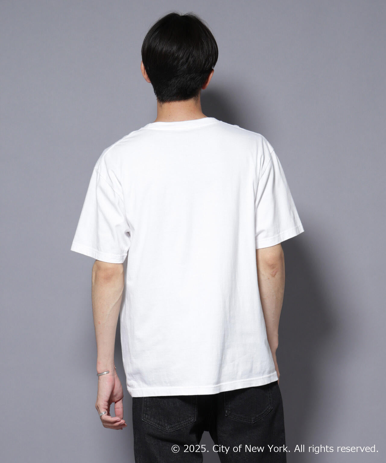 別注GOOD ROCK SPEED NYC シルバー箔プリントTシャツ 6685224209