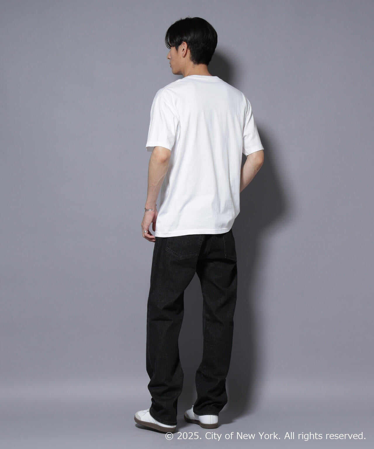 別注GOOD ROCK SPEED NYC シルバー箔プリントTシャツ 6685224209