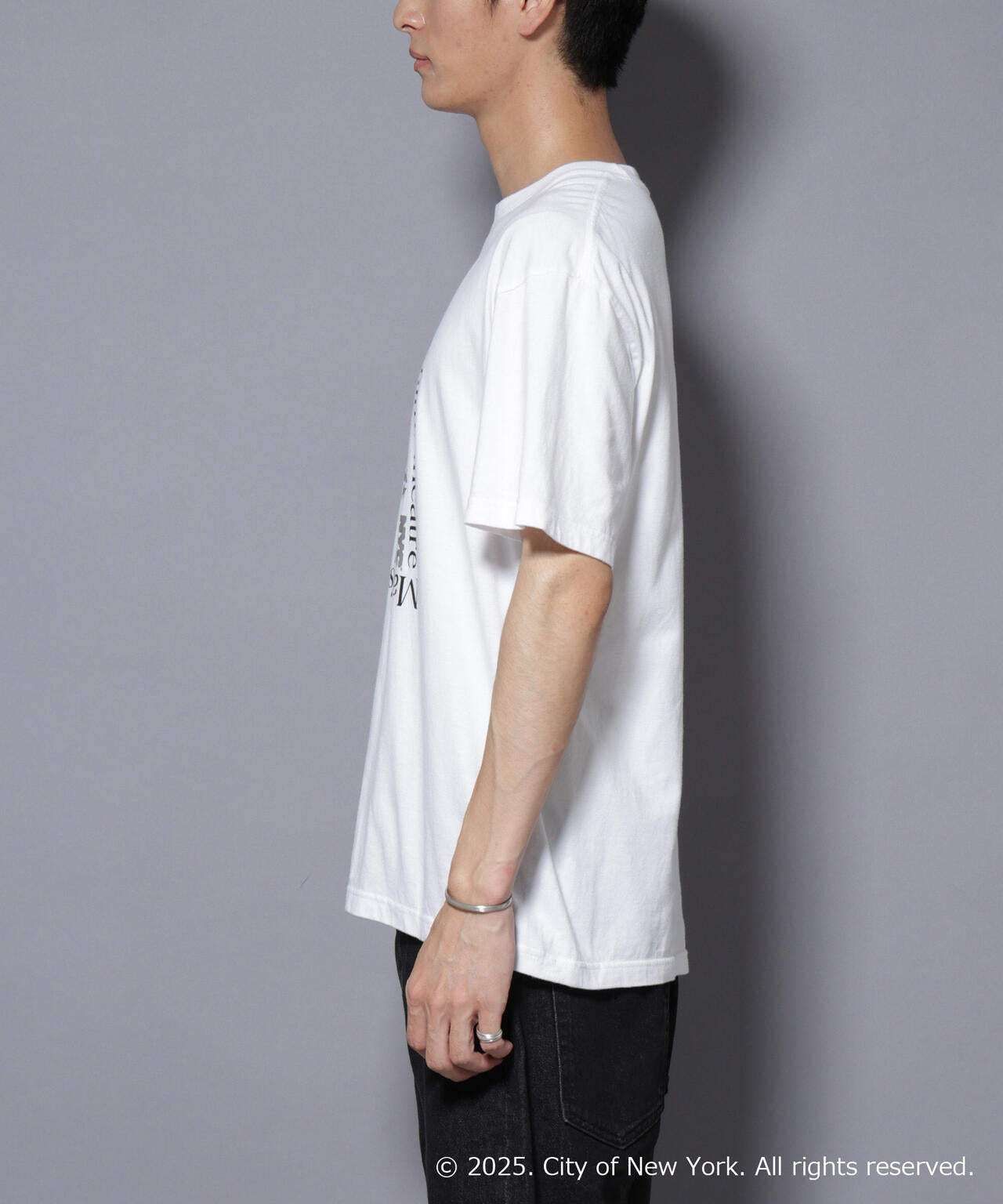 別注GOOD ROCK SPEED NYC シルバー箔プリントTシャツ 6685224209
