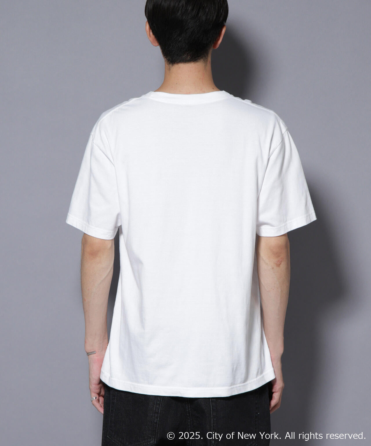 別注GOOD ROCK SPEED NYC シルバー箔プリントTシャツ 6685224209