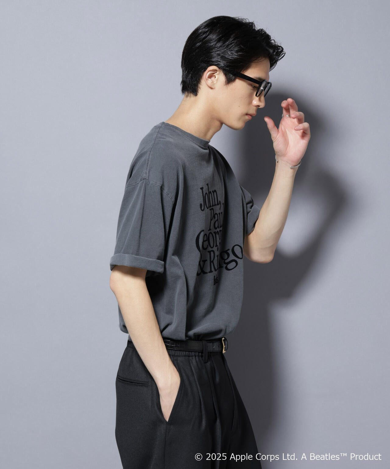 別注GOOD ROCK SPEED BEATLES フロッキープリントTシャツ 6685224211