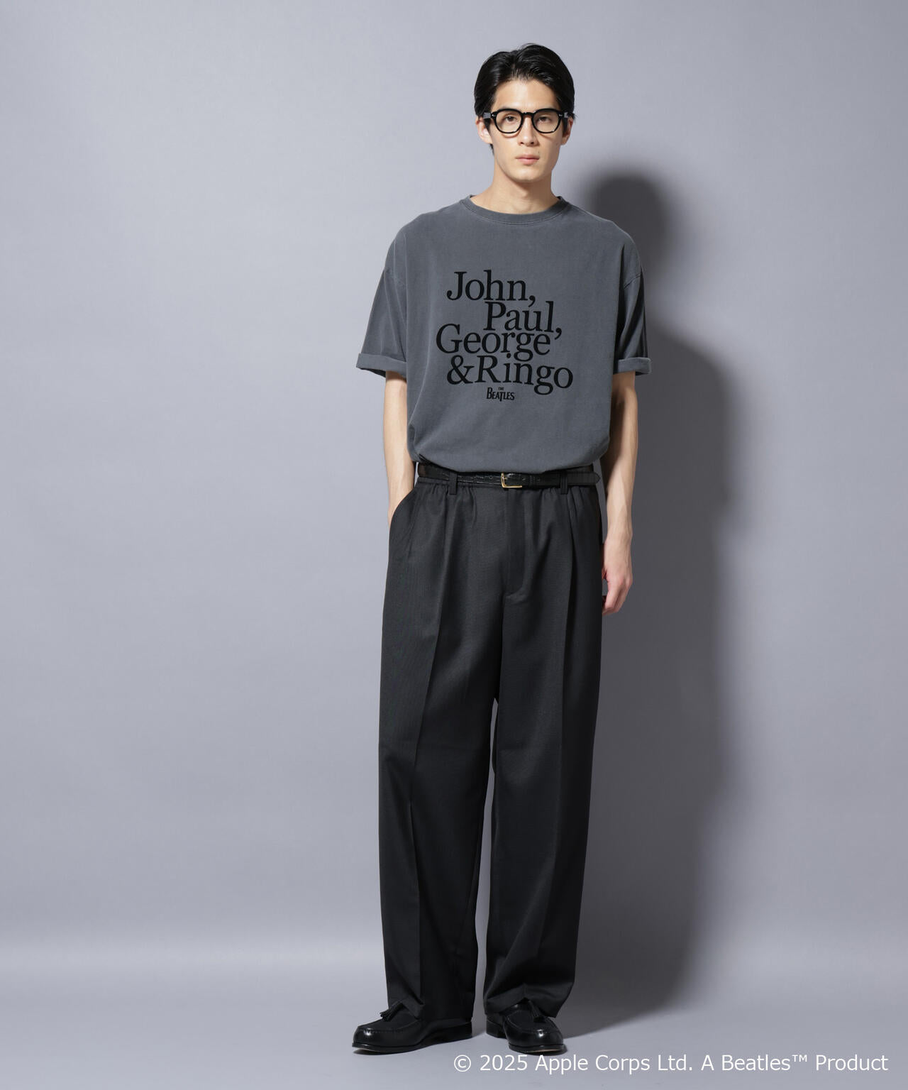 別注GOOD ROCK SPEED BEATLES フロッキープリントTシャツ 6685224211